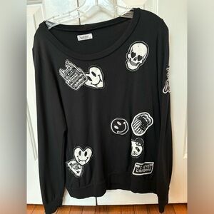 Lauren Moshi Beverly Hills Black Patchwork Sweater